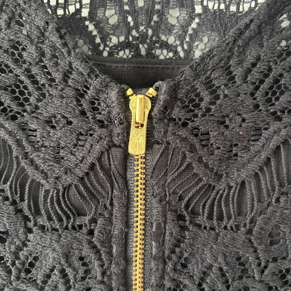 Lilly Pulitzer Black Remmy Lace Dress Fit n Flare Mini Short Preppy 3/4 Sleeve - Picture 8 of 11